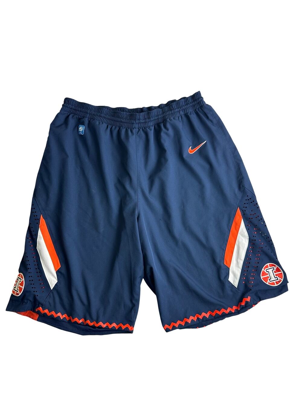 Nike Illinois Fighting Illini Shorts Mens XLarge Blue Basketball Authentic NCAA